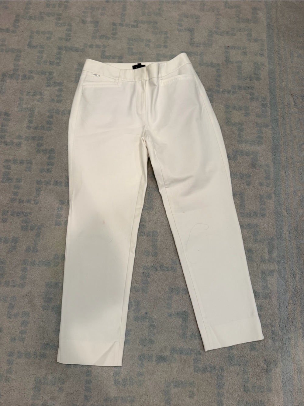 LOFT White Ankle Cropped Pants